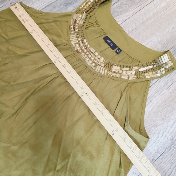 2 Boho Beaded Collar Tank Tops - Picture 8 of 9